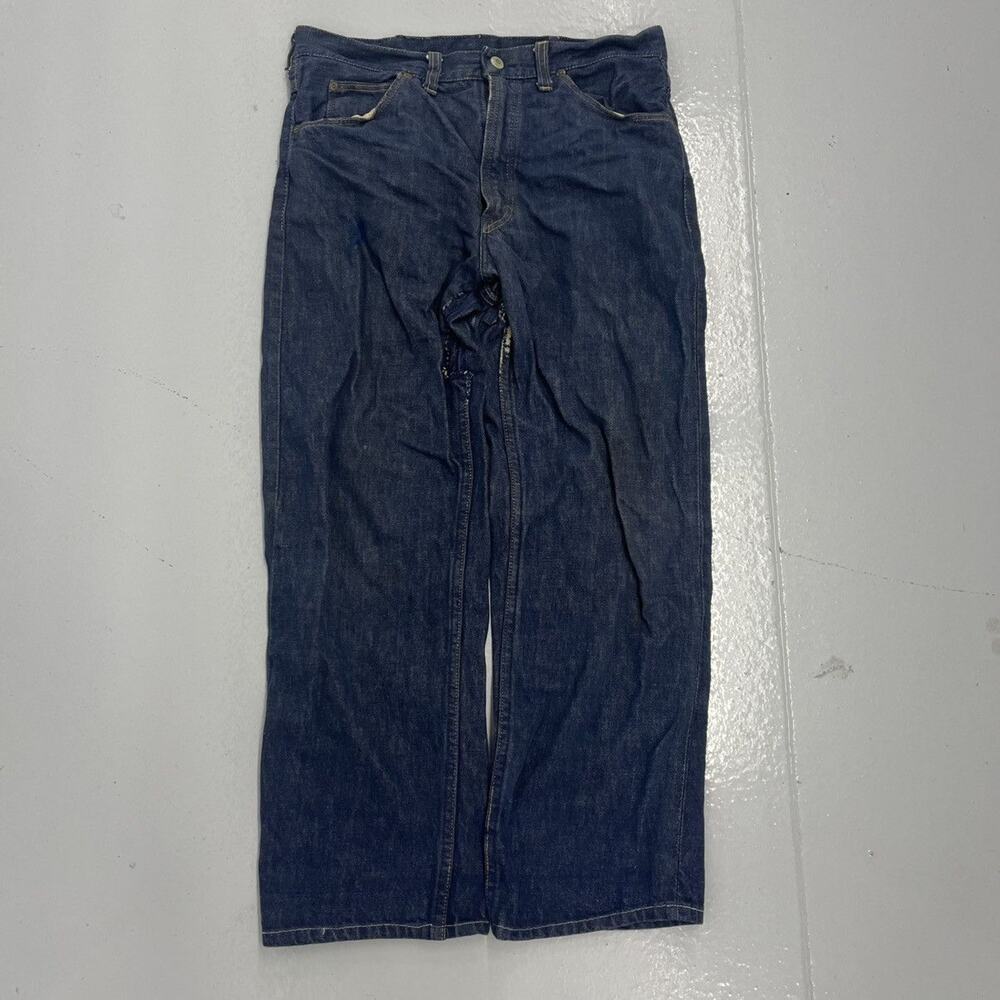 Vintage 50s Penney Foremost Dark Selvedge Jeans 30x26